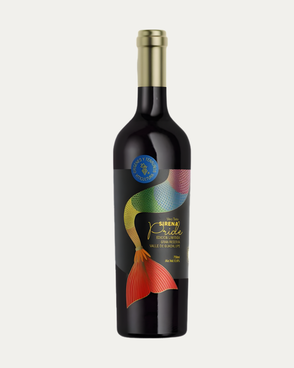 Vino Sirena Pride de 750 ml presentado en botella individual de alta calidad