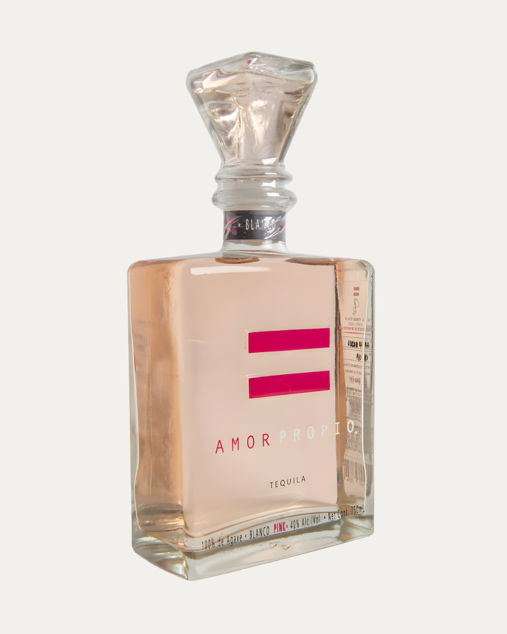 Tequila Rosa Amor Propio de 750 ml presentado en botella individual de alta calidad