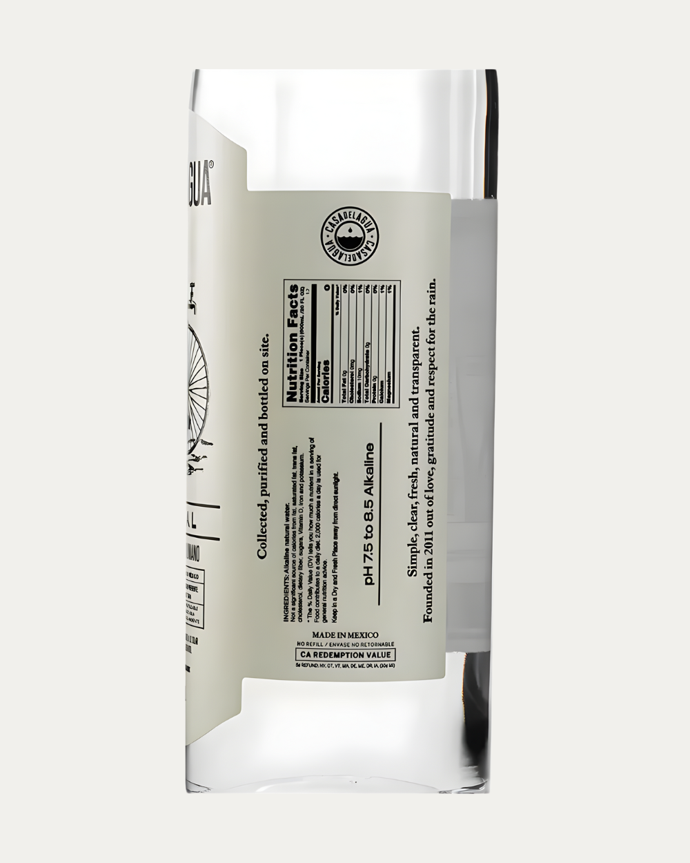 Agua Natural Alcalina de 355 ml en caja con 12 botellas individuales