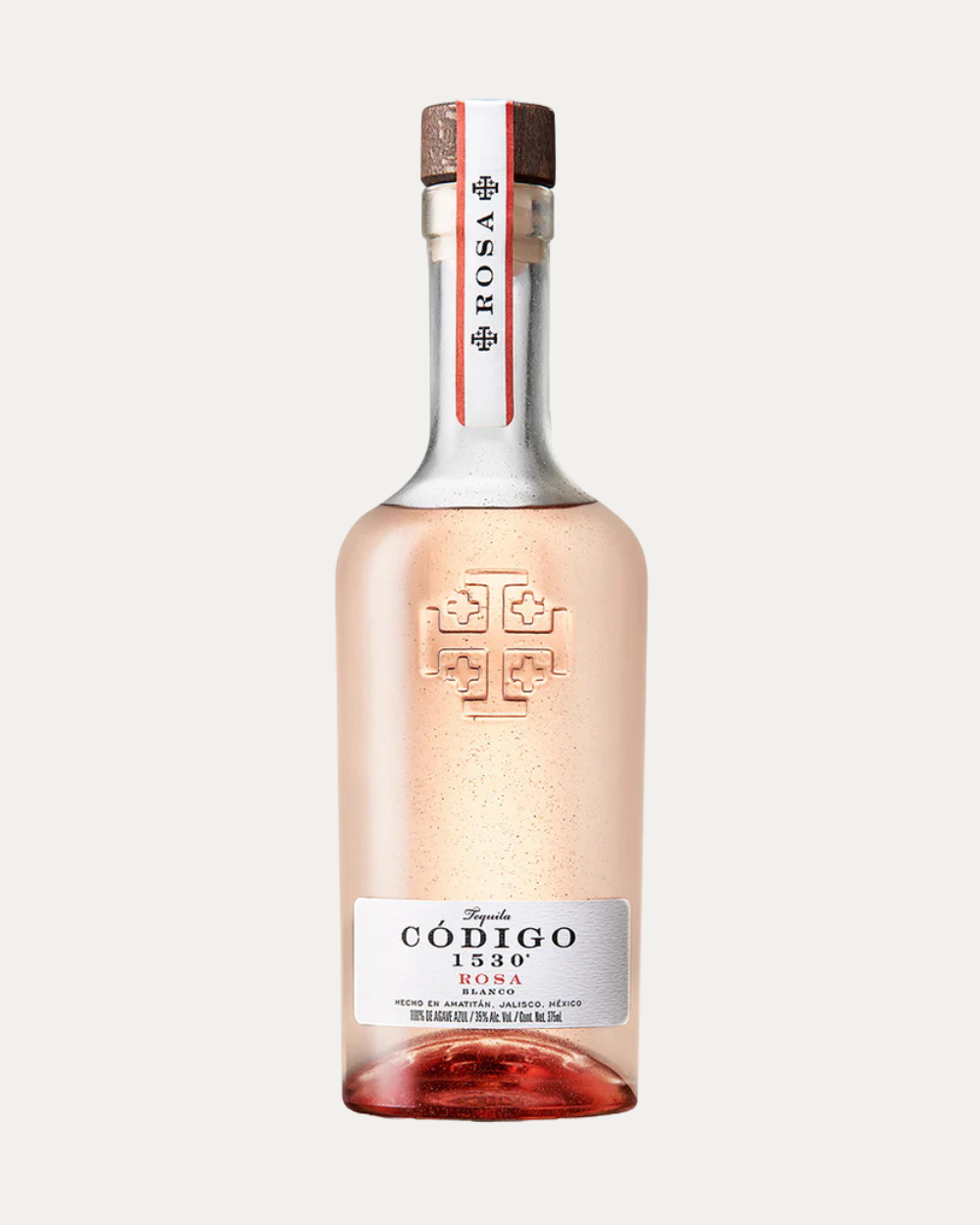 Botella de tequila Código 1530 presentada en envase individual de alta calidad