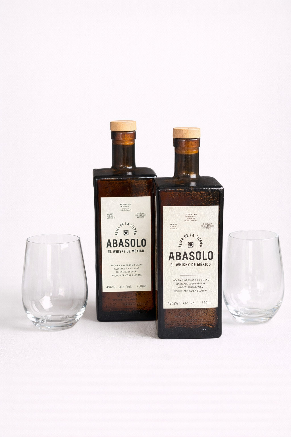Pack de 2 Whisky Abasolo 750 ml, whisky mexicano de maíz