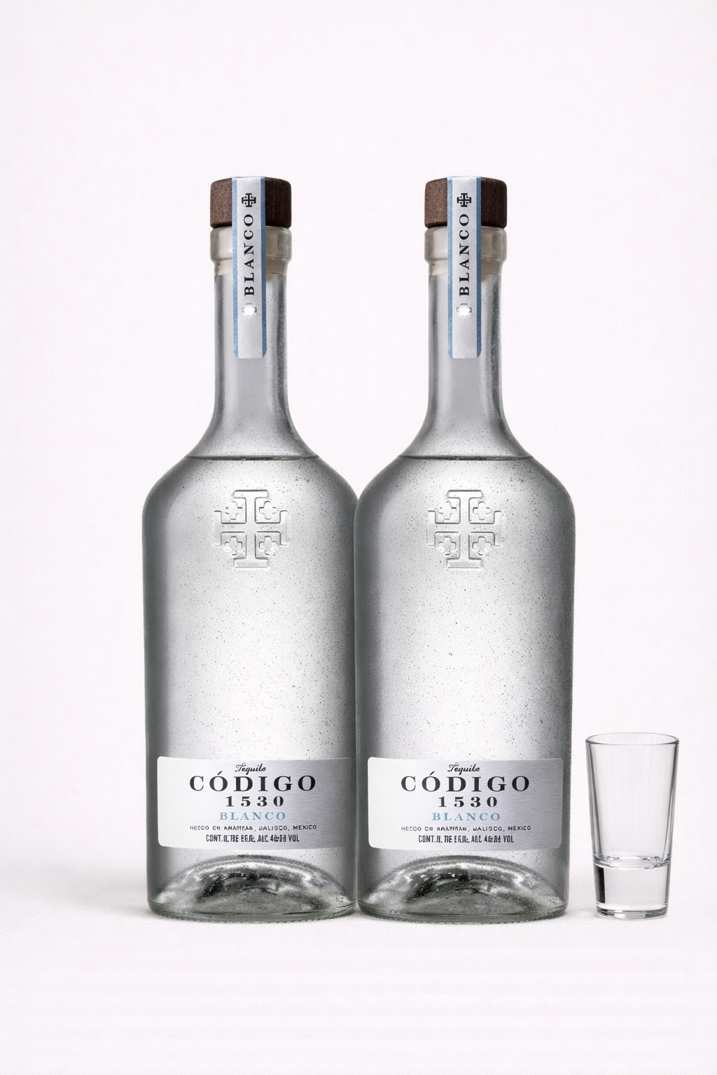 Pack de 2 Tequila Blanco Código 1530 750 ml, pureza premium