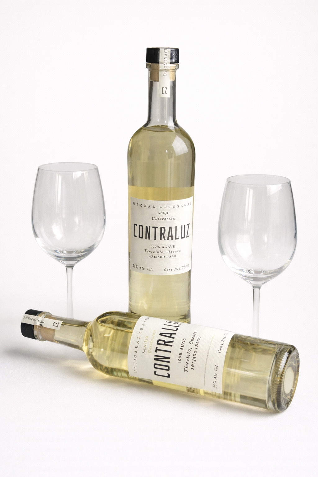 Pack de 2 Tequila Cristalino Contraluz 750 ml Premium añejo