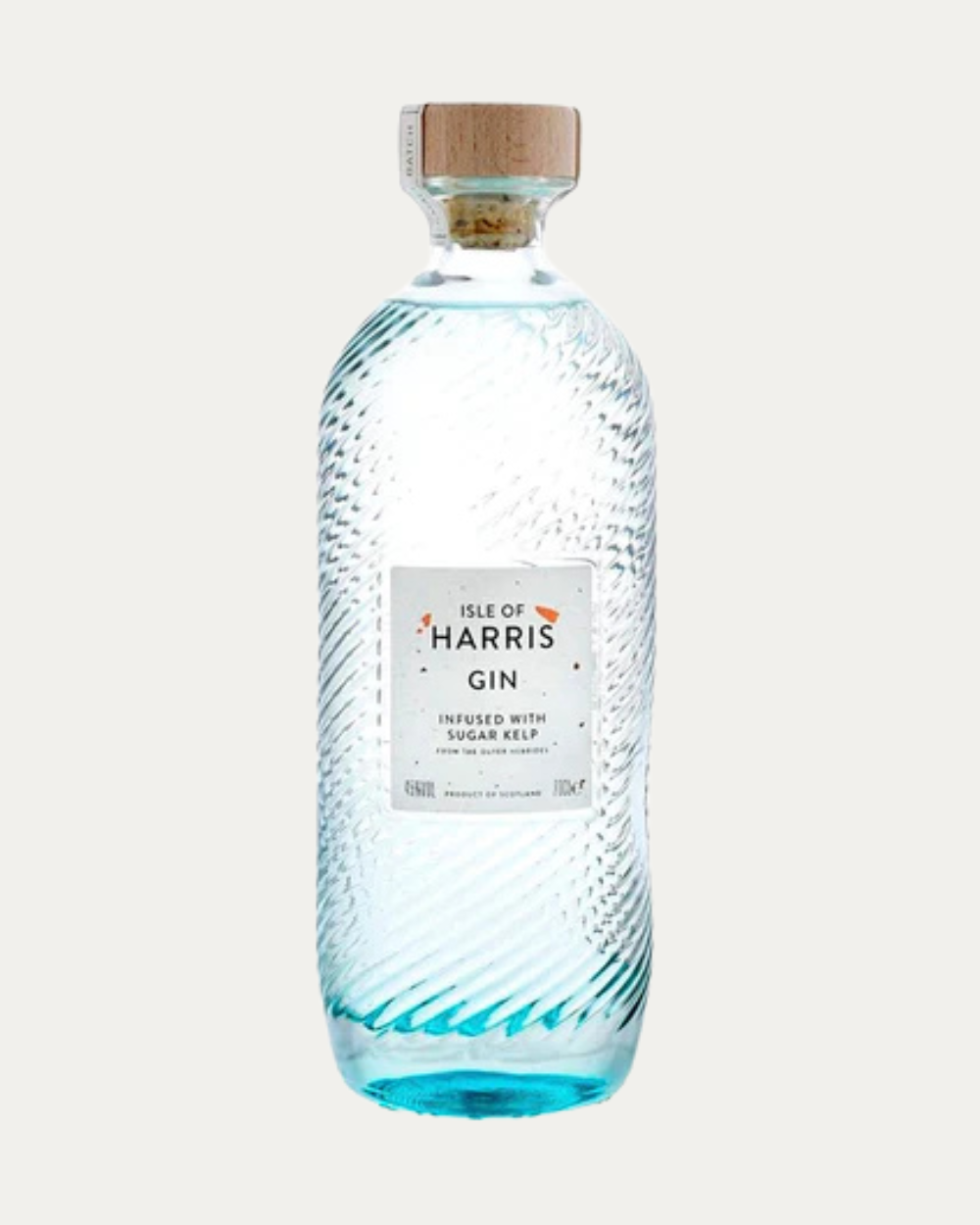 Botella de ginebra Isle of Harris de 700 ml presentada en envase individual premium